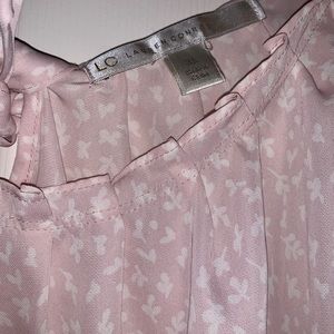 LC Lauren Conrad Tops - Lauren Conrad pleated pink blouse LC Lauren Conrad Tops - Lauren Conrad pleated pink blouse